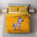DÉCORATION DE CHAMBRE MAGNIFIQUE : Le design imprimé sur la housse de couette est réaliste, avec des lignes nettes, une texture douce et une excellente solidité des couleurs. Le motif est vif et durable. Transformez instantanément votre simple couette, édredon ou couverture en un élément élégant de qualité hôtelière pour une escapade relaxante ultime.