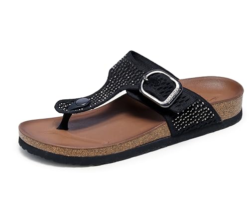 Skechers Women's Arch Fit Granola-Enchanted Sparkle Flip-Flop