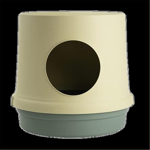 ZLXDP Caja de arena para gatos totalmente cerrada gran espacio a prueba de salpicaduras caja de inodoro extraíble para entrenamiento color negro