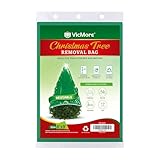 VicMore Christmas Tree Disposal & Removal Bag (9x6 ft) – Heavy-Duty, Tear-Resistant, Odorless PE Cover for Real or Artificial Xmas Trees – Extra Large, Dustproof & Multi-Use, Green