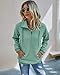 Beonych Sweatshirt Damen Pullover Elegant Langarmshirt Baumwolle Pulli Herbst Winter Casual Sweatjacke Oberteile Langarm mit Taschen (Grün, M)