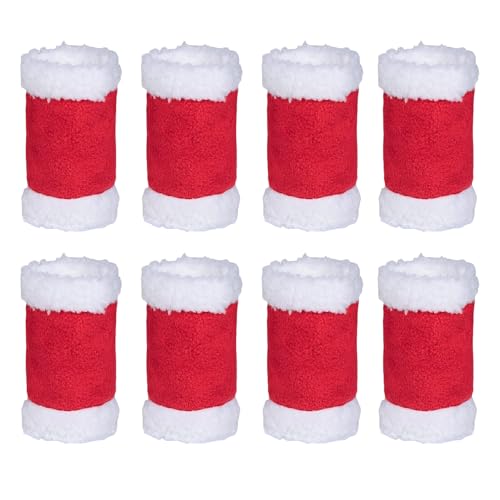 Bandages de jambe de cheval de Noël pour éviter un déguisement incomplet - 8 bandes fausse fourrure