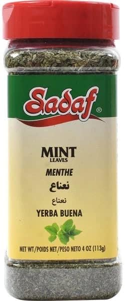 Sadaf Mint Leaves Cut - Dried mint leaves cut and sifted - Kosher and Halal -...