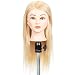 GEX 18-26" 100% Human Hair Training Practice Head Styling Dye Cutting Mannequin Manikin Head Blonde Color 613# (20")