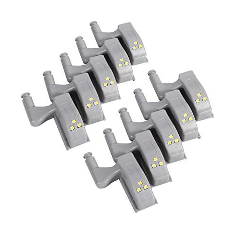 GOTOTOP 10PCS Hinge LED Sensor Light Universal Cabinet Cupboard Closet Wardrobe Night Light-Kitchen/Living Room/Bedroom Night Lights (Warm white) Cover