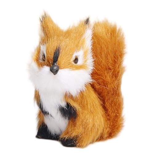 Figura de ardilla de peluche - Adorable animal de, estructura robusta y ligera, diseño realista, divertido objeto de colección | Muñeca para niños, adolescentes, adultos, niñas, d
