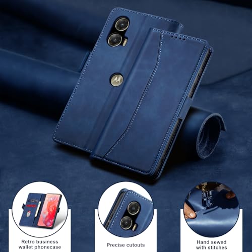Image of Jasonyu Flip Wallet Case for Moto G Stylus 5G (2024),Blue