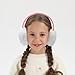 BAOPLAYKIDS Kids Knit Earmuffs Winter Outdoor Ear Muffs Plush Ear Warmers for Boys Girls 4-16 Years White Pink