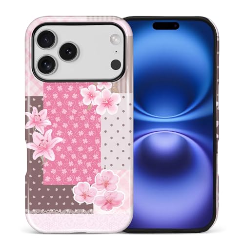 Coque iPhone 17 Pro protection de qualité militaire robuste et patchwork floral