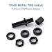 CKAuto 5 Pcs VS33/TR33E Tubeless Metal Clamp-in Valve Stems, Black Finish