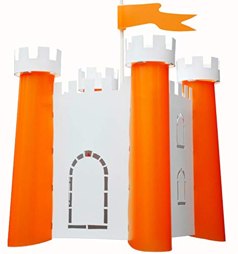 R&M Coudert - Lampe Suspension Chambre Enfants Château-Fort Orange et Blanc Cover