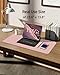 YSAGi Leather Desk Protector, Office Mat, Large Mouse Mat, Non-Slip PU Leather Blotter, Laptop Pad, Waterproof Writing Pad for Office and Home (Light Pink, 23.6