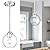 JAZAVA Globe Pendant Light Fixture, Modern Brushed Nickel Hanging Light with Clear Glass for Kitchen Island Dining Room Bedroom Hallway Foyer (1 Pack), PL101BN