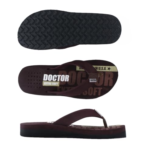 Image of DOCTOR EXTRA SOFT Slipper Care Orthopaedic and Diabetic Super Fitting Comfort Doctor Slipper, DR. Slipper, Flip-Flop, Slides and House Slipper for Men's Men's-FeelGood-D-31