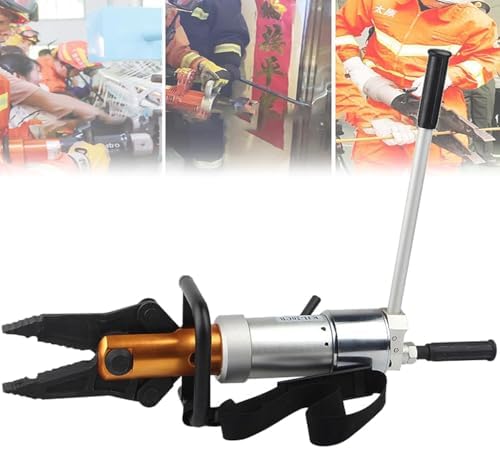 Hydraulic Spreader Pliers, 360° Rotatable Manual Flange Splitter, 18T Shearing & 5.5T Spreading Force, Heavy-Duty Alloy Steel Tool, Wooden Case Packaging