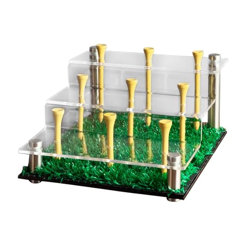 ゴルフボール階段の主催者は、クラブのためのオフィスまたはゴルフクラブボール展示シェルフで安全なプレゼンテーションのためにグラスパッドでアクリルストレージをクリアします