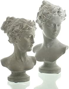 Büsten aus der griechischen Mythologie H 21 cm bis 36 cm Gartenfigur