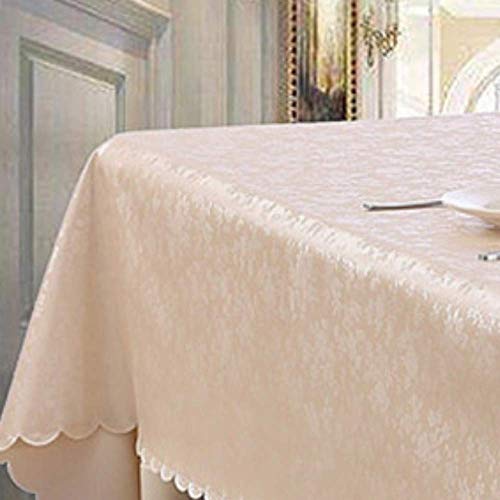 Nappe rectangle jacquard blanc motif fleuri 130x170cm - 4