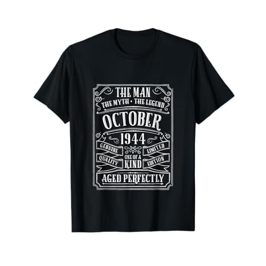 Hombre 75th Birthday Shirt Men Age 75 Abuelo Papá Regalo Octubre 1944 Camiseta