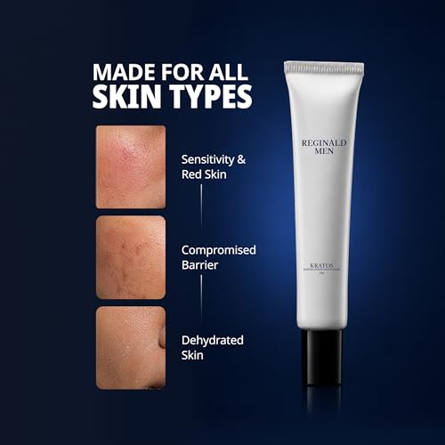 Image of Reginald Men Barrier Repair Moisturizer For Normal, Dry, Combination & Sensitive Skin | 24-Hour Hydration with 9 actives | Repairs Damaged Skin |Non Oily & Non Sticky, 50g