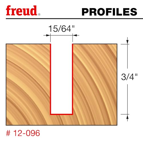 Image of Freud 12-096: 15 /64 inch (Dia.) Double Flute Straight Bit (Double Grind)