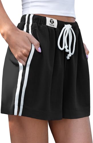 TARSE Womens Casual Shorts Linen Lounge Loose Fit Boxer