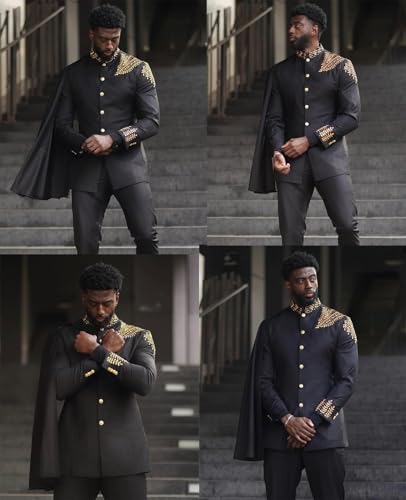 3 Pieces Men's Suits with Detachable Cape Slim Party Blazer Pant Tailored Tuxedo Set for Prom,Banquet,Homecoming3