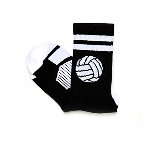 Chalktalksports Volleyball Woven Mid-Calf Socks | Classic Ball | Black & White #TOP3