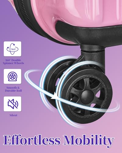 Luggage Set, 20 Inch Carry on Luggage, 24 Inch Checked Luggage Lightweight Hardside Suitcase With Spinner Wheels, TSA Lock, 2-Piece Set4