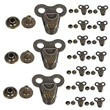 BIUDECO 20pcs Shoe Rivets and Eyelets Kit for DIY Shoe Repair Sturdy Alloy Boot Lace Hooks and Accessories for Hiking and Climbing Boots for Sneakers
