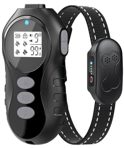 Dog Shock Collar with Remote, Waterproof, Black