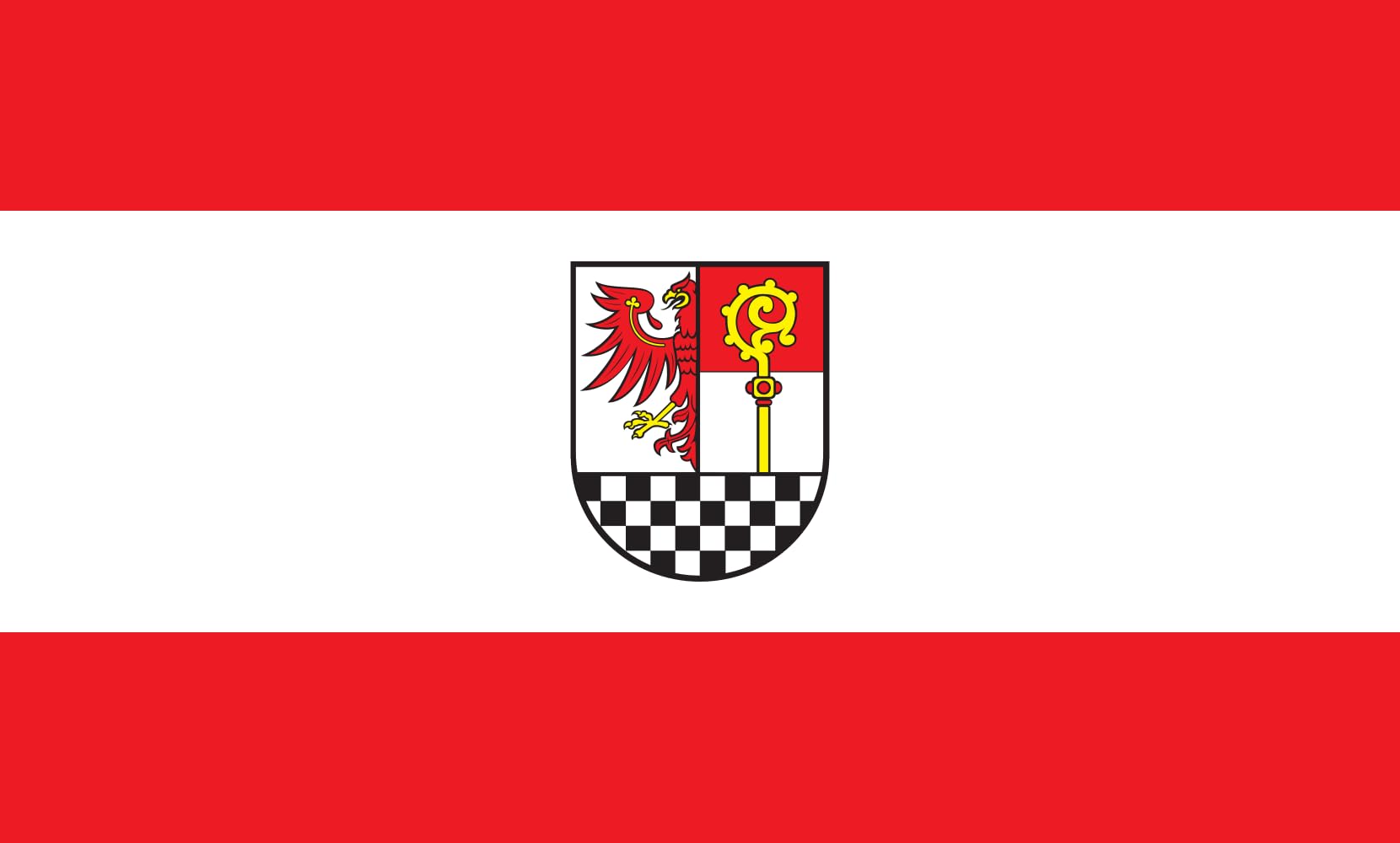 Drapeau Teltow-Fläming de grand format pour mât horizontal extérieur