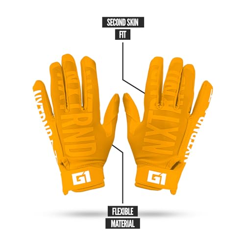 Nxtrnd G1 Youth Football Gloves, Kids Sticky Receiver Gloves