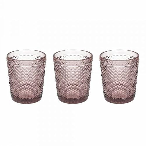 Tognana Diamante Set 3 Bicchieri Cc 300 In Pasta Di Vetro Ciclamino