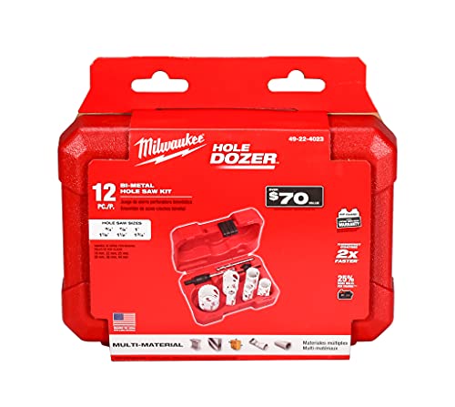 Milwaukee 49-22-4023 Hole Dozer General Purpose Bi-Metal Hole Saw Set (12-Piece)