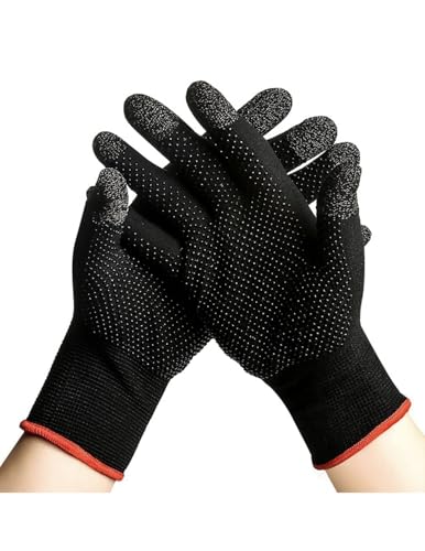 Image of Hand Gloves for Women Sun Protection Summer Cooling Black Bike Gloves for Cycling Fishing, Non-Slip Touch Screen Mesh Breathable Full Finger, UPF 50+