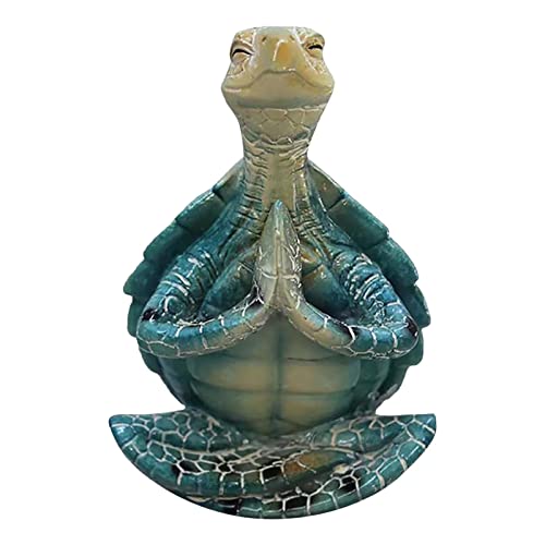 Momolaa Cakes De Bertrand Ornements décoratifs intéressants de Bureau de Tortue de Yoga de méditation (Sky Blue, One Size)