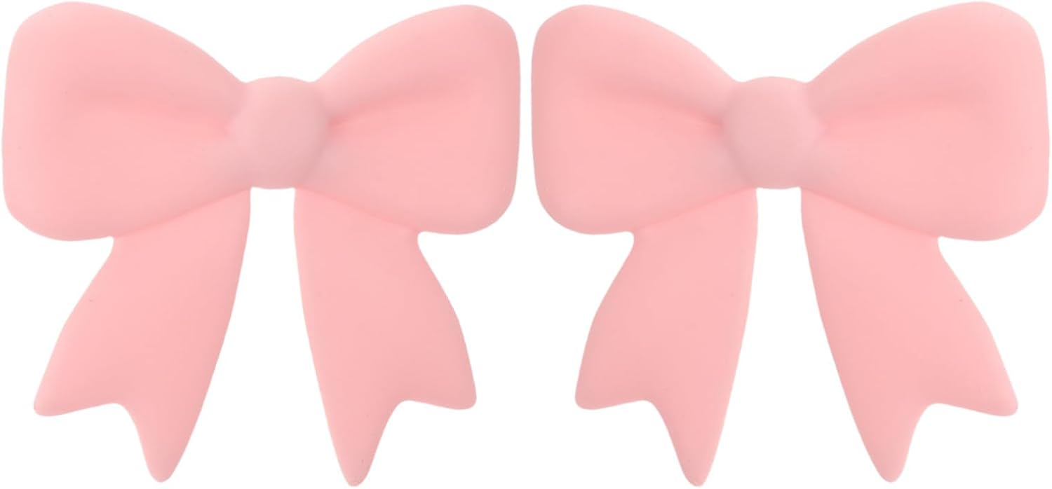 Pink Silicone Bow Headphone Attachment Decorations for Women Gamers