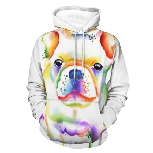 Hoodie Chien Aquarelle pour cocooner à la maison ou se balader en ville