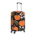 Cute Pumpkin Travel Luggage Cover for Suitcase Anti-Scratch Fashion Suitcase Protector Washable Elastic Baggage Covers Fits 25-28 Inch Luggage for Travel Beach Holiday