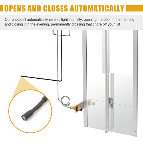 COZ 66W Automatic Chicken Coop Opener, Auto Chicken Door Opener and