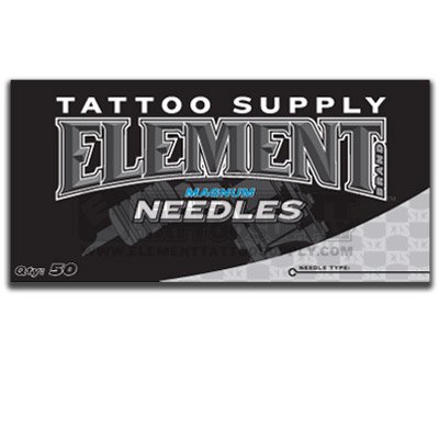 Element Tattoo Supply - Flat Magnum - Tattoo Needles - Straight - Long Taper #12 Box of 50