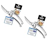 Thiru Premium Geflügelschere 2er Set - Küchenschere für Profis - Kinderleichter Federmechanismus für Rechts- und Linkshänder - Fleischschere mit Sicherheitsverschluss & Aufbewahrungshülle