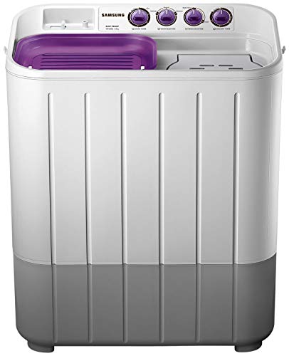Image of Samsung 6.5 Kg Inverter 5 star Semi-Automatic Top Loading Washing Machine Appliance (WT665QPNDRPXTL, Light Grey, Double storm technology)