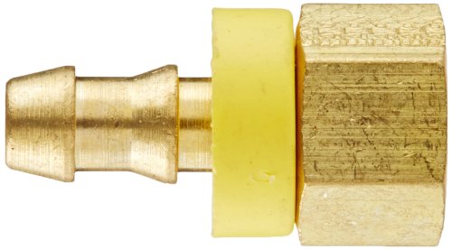 Image of EATON Weatherhead 10004B-A05 Female Inverted Rigid Fitting, CA360 Brass, 1 /4 inch Hose ID, 5 /16 inch Tube Size