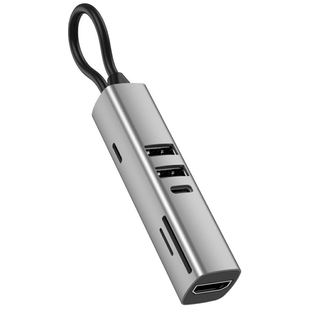 WeFly USB 3.0 HDTV 4K 30Hz Video 7 in 1 USB C HUB SD TF Card Slot Reader Multi-Ports PD 100W Charging for PC/Laptops Silver Gray-image-13