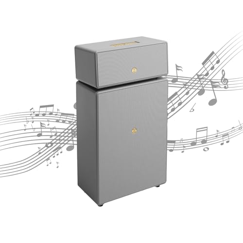 Image of Audio Pro DRUMFIRE MK II Speakers - HiFi Stereo Sound - Bluetooth, WiFi, MultiRoom, Chromecast, Spotify Connect - Movies, Music, Gaming - Floor Standing Speakers - Grey