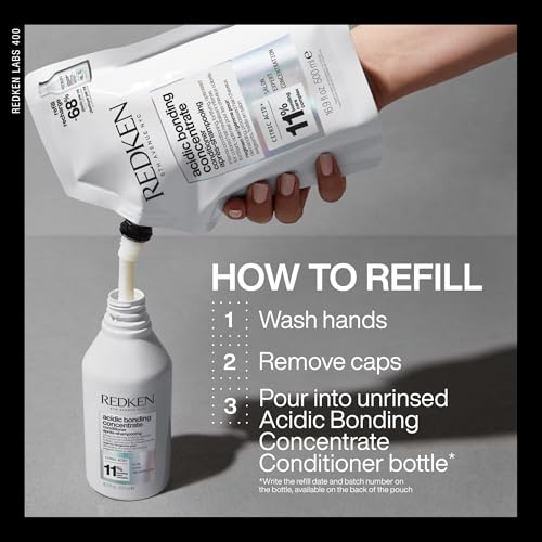 Image of Redken Acidic Bonding Concentrate Conditioner For Damaged Hair Repair - Strengthens and Repairs Weak and Brittle Hair, Sulfate-Free, With Citric Acid