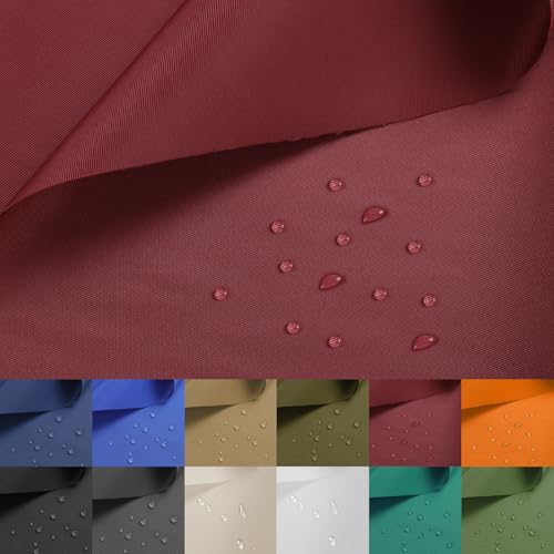 Nylon Fabric, 58' W 420D Waterproof Fabric 1 Yard Ripstop Nylon Material Outdoor Upholstery Twill Sewing Material for Patio Chair, Lining, Cushion, Purse, Tote Bag, Tent, Tarp Cover, DIY Project Red