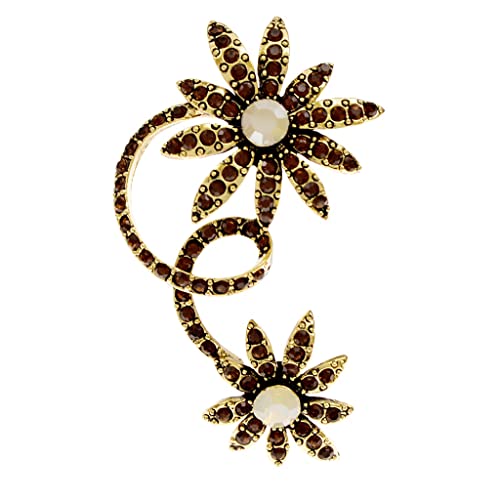 Broches de fleurs de strass pour femmes : sublimez votre manteau d'hiver en soirée festive